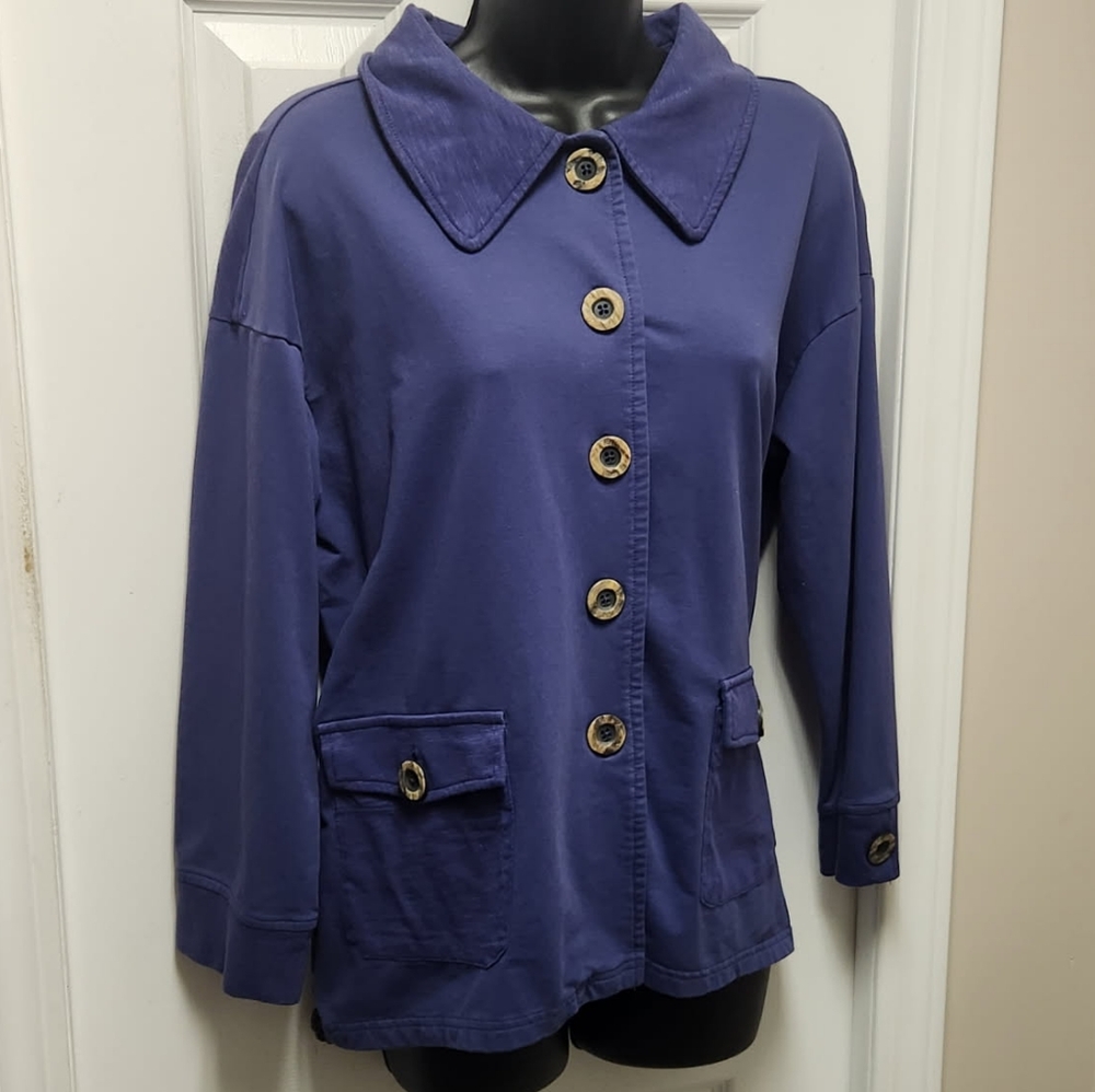 Neon Buddha royal blue jacket.